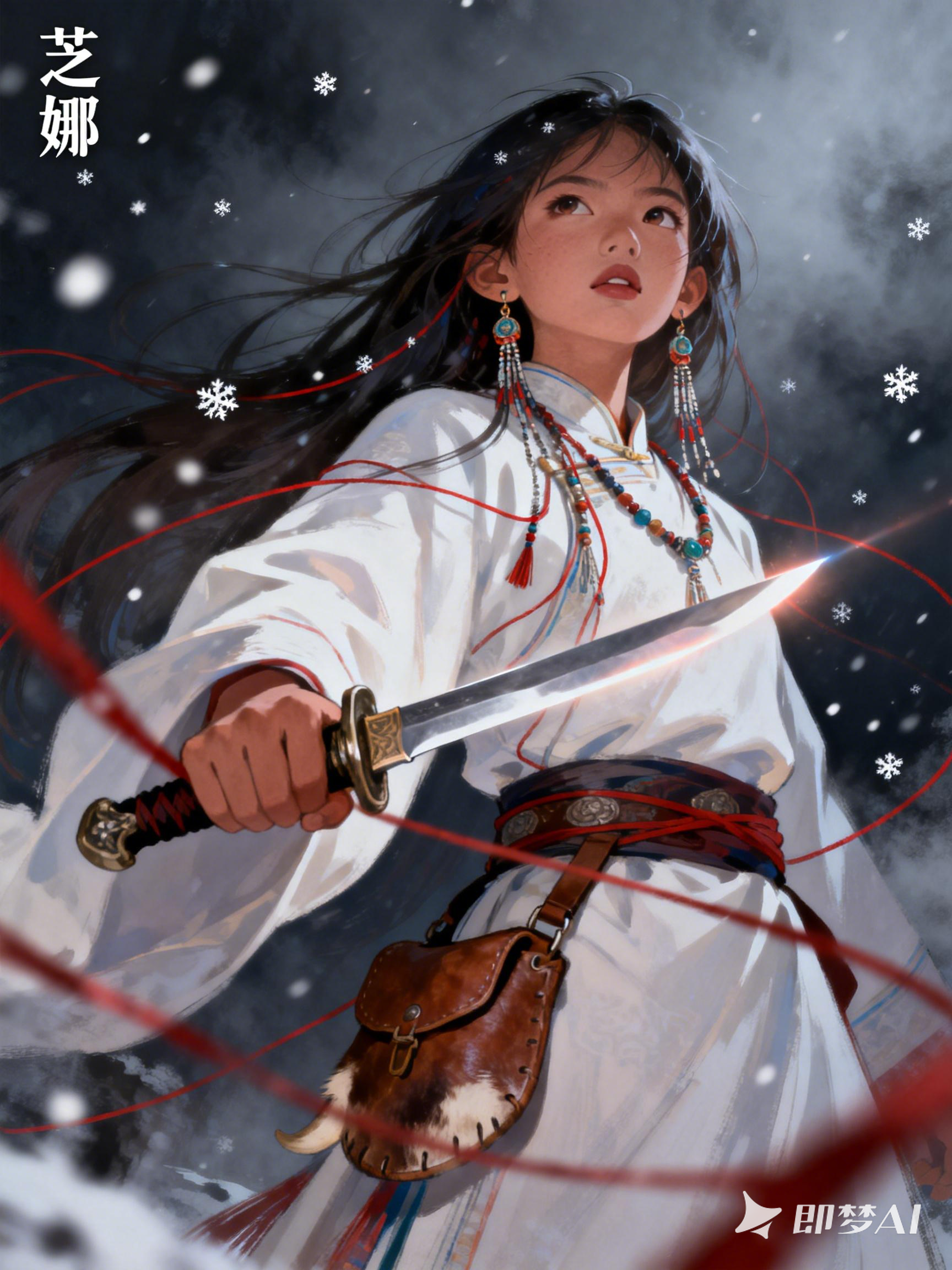 jimeng-2026-01-31-3869-人物插画，叠涂，剑芒，弥散渐变，色彩饱满有层次。古风 模糊.png